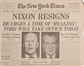 Nixon resigns